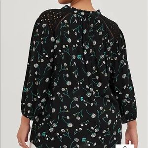 Torrid Button front blouse with eyelet detail